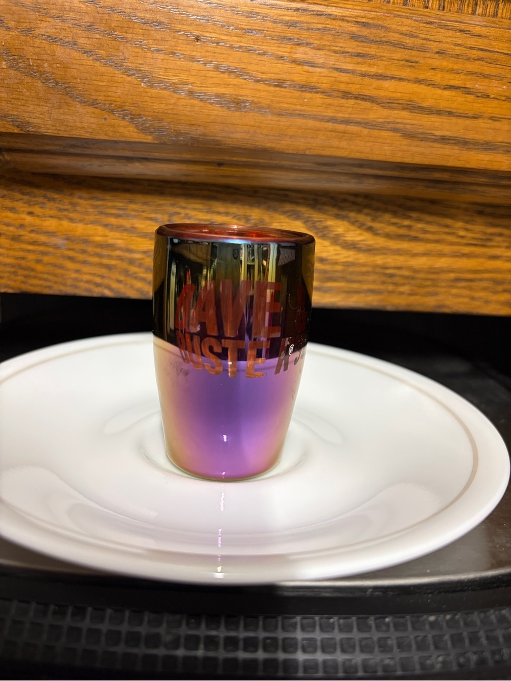 Dave & Busters Iridescent Shot Glass - Purple Gradient